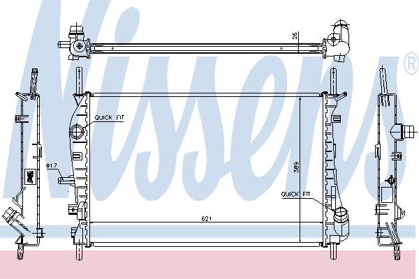 Nissens 62023A Radiator, engine cooling 62023A