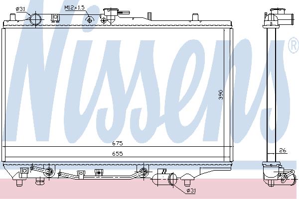 Engine radiator Mazda 323 C: 62378 Nissens Engine cooling radiator