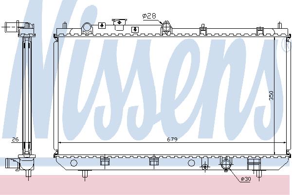 Engine radiator Mazda: 62456A Nissens Engine cooling radiator