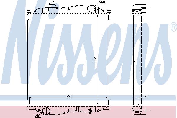 Nissens 69602A Radiator, engine cooling 69602A