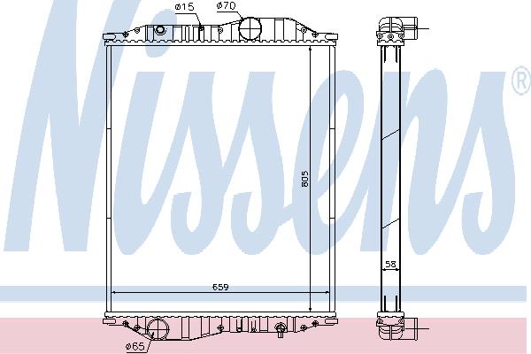 Nissens 696090 Radiator, engine cooling 696090