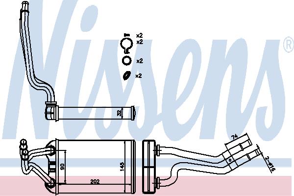 Nissens 70980 Heat exchanger, interior heating 70980
