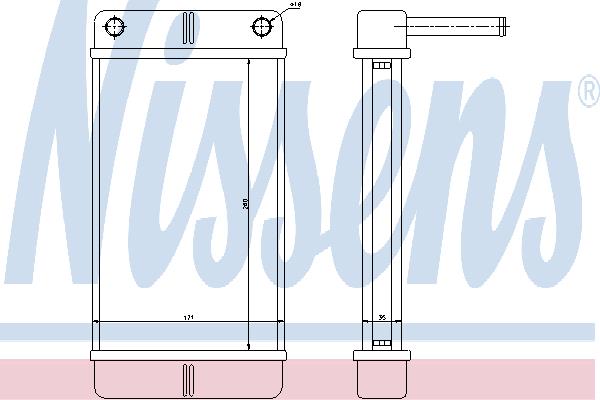 Nissens 71443 Heat exchanger, interior heating 71443