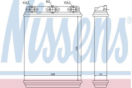Nissens 72000 Heat exchanger, interior heating 72000