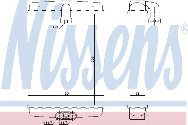 Nissens 72013 Heat exchanger, interior heating 72013