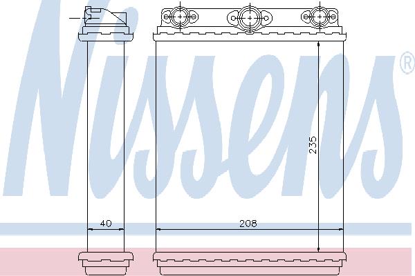 Nissens 72016 Heat exchanger, interior heating 72016