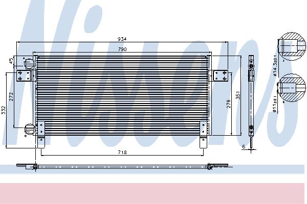 Nissens 94681 AC Condenser 94681 94681 Nissens AC Condenser