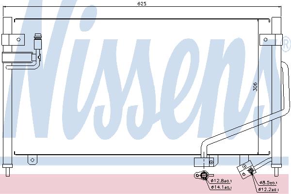 Air con condenser Mazda 323 F: 94688 Nissens AC Condenser