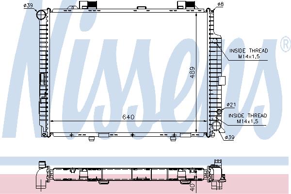 Nissens 62612A Radiator, engine cooling 62612A