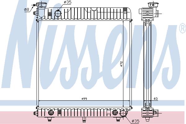 Nissens 62632 Radiator, engine cooling 62632