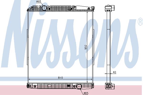 Engine cooling radiator Mercedes: 626530 Nissens Engine cooling radiator