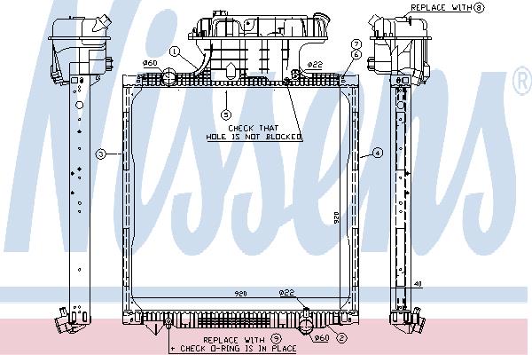 Nissens 62873 Radiator, engine cooling 62873