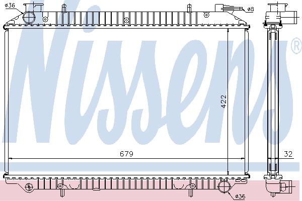 Nissens 62908A Radiator, engine cooling 62908A