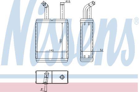 Nissens 73450 Heat exchanger, interior heating 73450