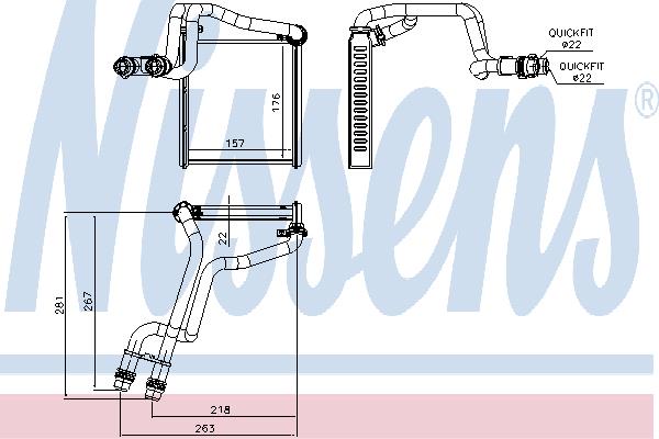 Nissens 73942 Heat exchanger, interior heating 73942