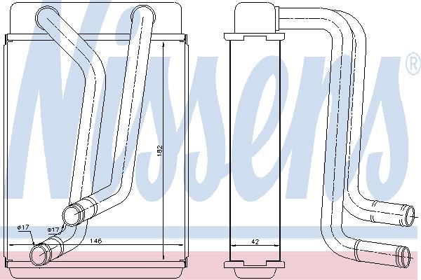 Heat exchanger, interior heating Nissens 77508