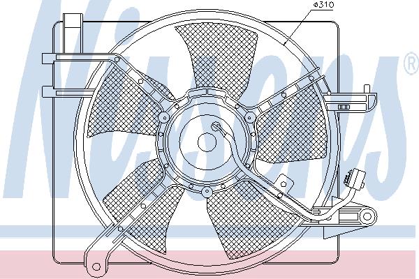 Nissens 85061 Hub, engine cooling fan wheel 85061