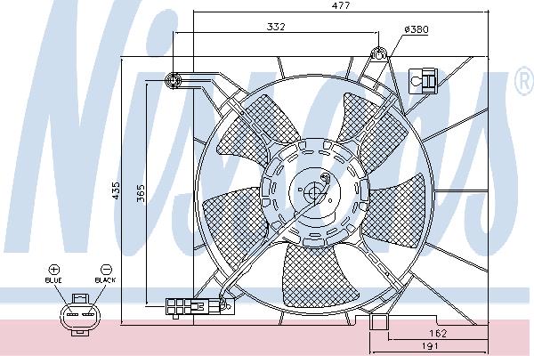 Nissens 85063 Hub, engine cooling fan wheel 85063