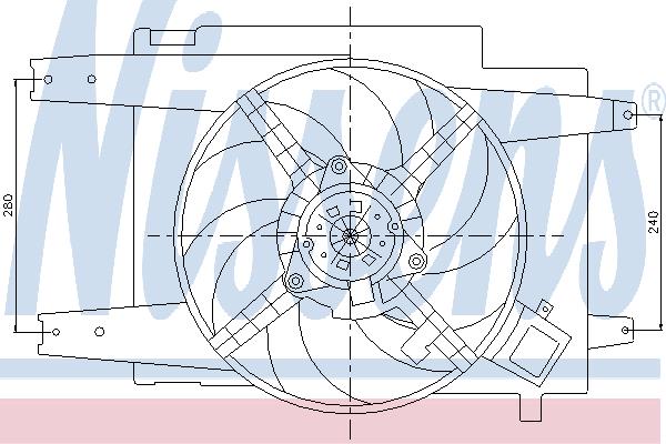 Nissens 85064 Hub, engine cooling fan wheel 85064