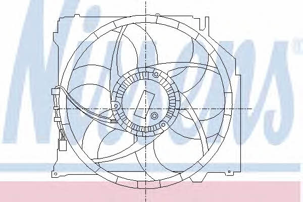 Car radiator fan BMW X3: 85066 Nissens Hub, engine cooling fan wheel