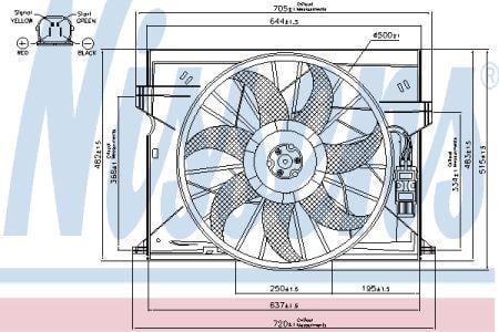 Nissens 85077 Hub, engine cooling fan wheel 85077