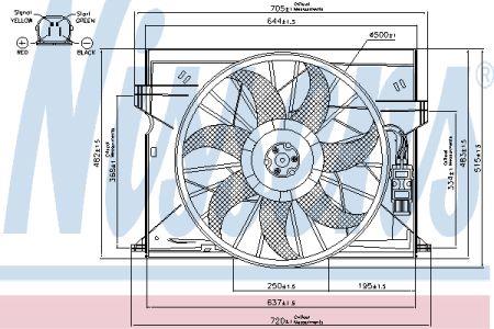 Nissens 85077 Hub, engine cooling fan wheel 85077