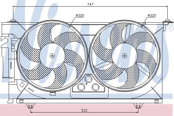 Nissens 85084 Hub, engine cooling fan wheel 85084