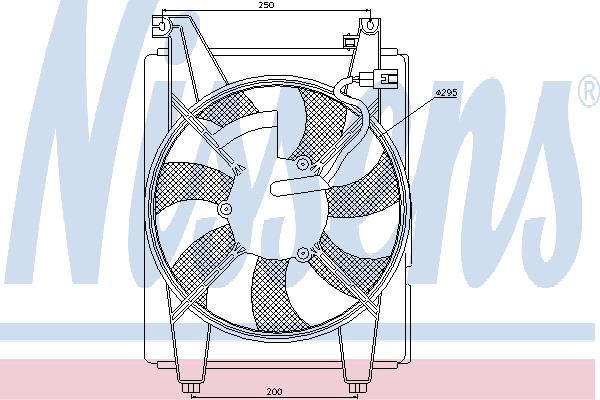 Nissens 85088 Hub, engine cooling fan wheel 85088
