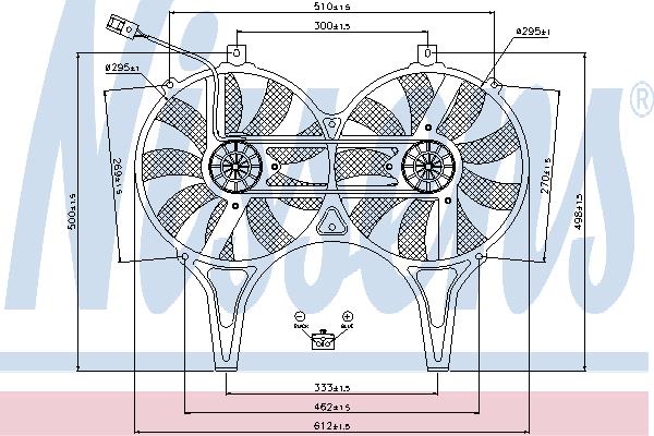 Nissens 85149 Hub, engine cooling fan wheel 85149