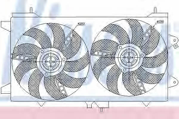 Nissens 85165 Hub, engine cooling fan wheel 85165