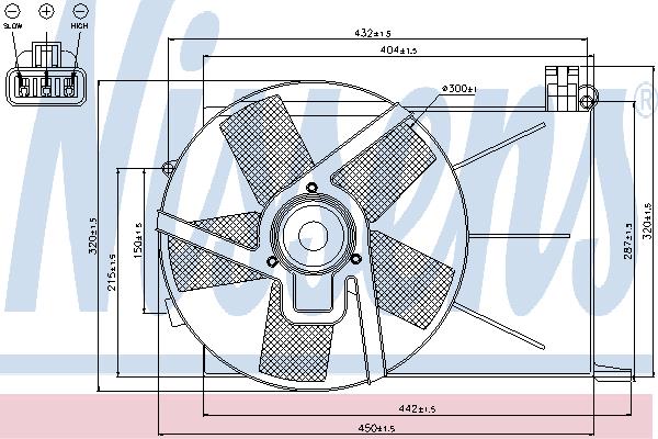 Nissens 85193 Hub, engine cooling fan wheel 85193