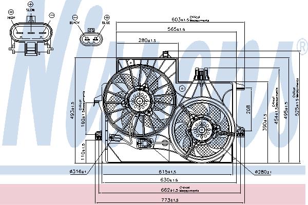 Nissens 85201 Hub, engine cooling fan wheel 85201