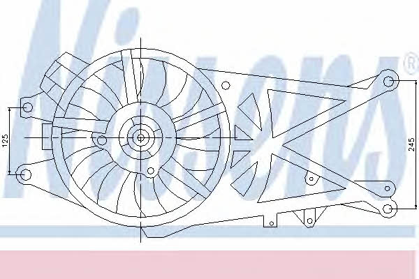 Nissens 85205 Hub, engine cooling fan wheel 85205