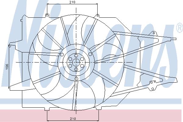 Nissens 85213 Hub, engine cooling fan wheel 85213