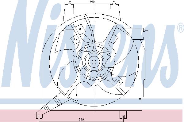 Nissens 85218 Hub, engine cooling fan wheel 85218