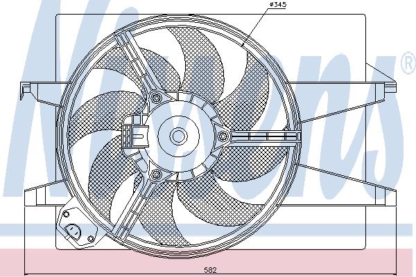 Nissens 85220 Hub, engine cooling fan wheel 85220