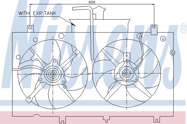 Nissens 85221 Hub, engine cooling fan wheel 85221