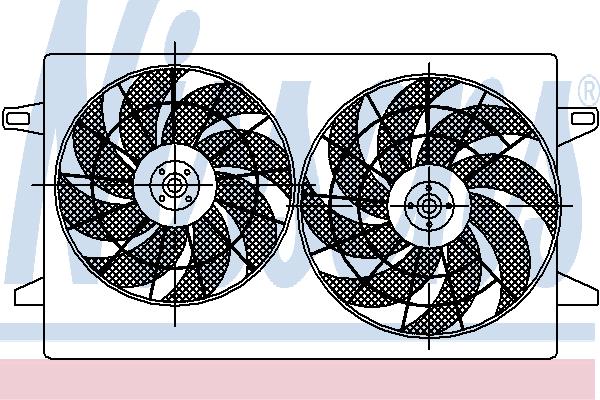 Nissens 85229 Hub, engine cooling fan wheel 85229
