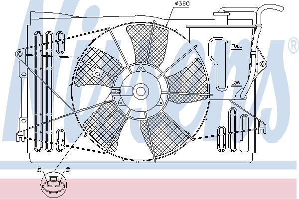 Nissens 85232 Hub, engine cooling fan wheel 85232