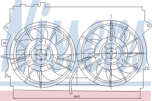 Nissens 85234 Hub, engine cooling fan wheel 85234