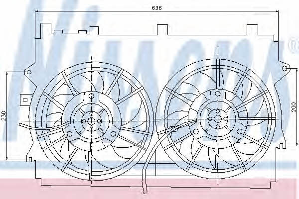 Nissens 85235 Hub, engine cooling fan wheel 85235