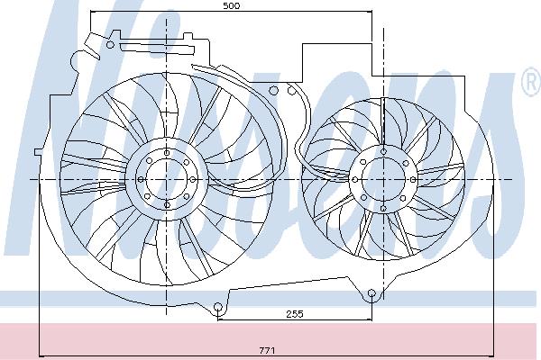 Nissens 85246 Hub, engine cooling fan wheel 85246