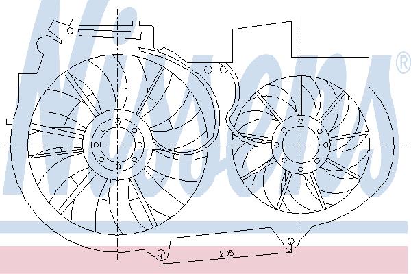 Nissens 85247 Hub, engine cooling fan wheel 85247