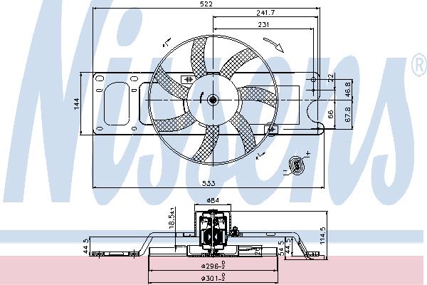 Nissens 85251 Hub, engine cooling fan wheel 85251