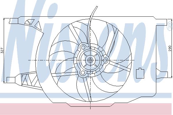 Nissens 85256 Hub, engine cooling fan wheel 85256