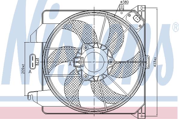 Nissens 85261 Hub, engine cooling fan wheel 85261
