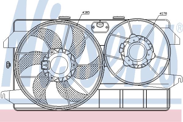 Nissens 85262 Hub, engine cooling fan wheel 85262