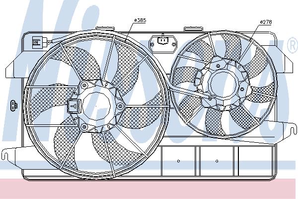 Nissens 85263 Hub, engine cooling fan wheel 85263