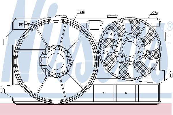 Nissens 85264 Hub, engine cooling fan wheel 85264