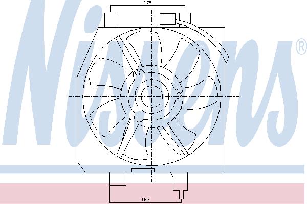 Nissens 85275 Hub, engine cooling fan wheel 85275